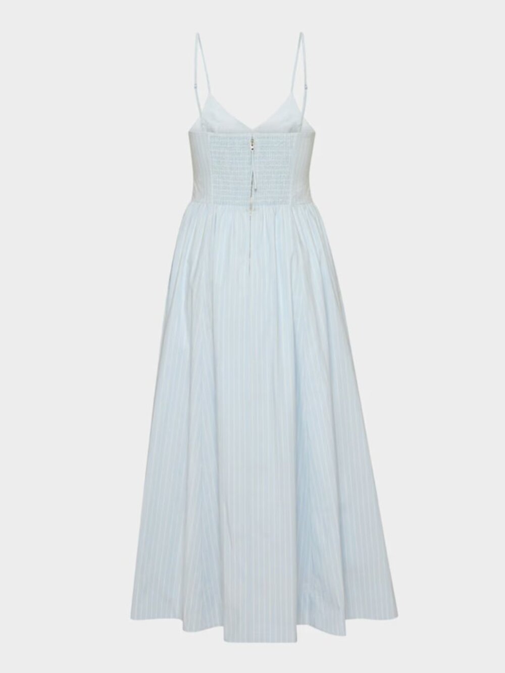 NWT Aritzia TECHNIQUE Poplin Dress Dew Blue & White 8 - Picture 6 of 7